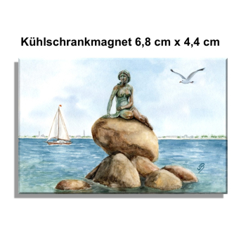 Kühlschrankmagnet  Kopenhagen - Statue 