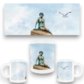 Tasse Becher Kaffeebecher Kopenhagen - Statue 