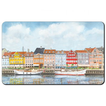 Breakfast Board  watercolor maritime art print art print North Sea Denmark Danmark  Copenhagen Harbor Københavns Havn - KOP3