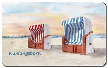 Frühstücksbrettchen Brettchen Kühlungsborn Strand Strandkorb - Kuehl2