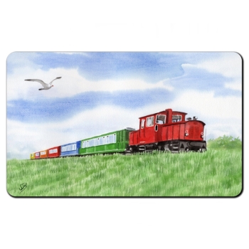 Breakfast Board Watercolor Maritime Art Print North Sea Island Borkum train railwayBreakfast Board Watercolor Maritime Art Print North Sea Island Langeoog train railway