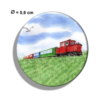 Fridge magnet with bottle opener Watercolor Maritime Art Print North Sea Island Borkum train railwayFridge magnet with bottle opener Watercolor Maritime Art Print North Sea Island Langeoog train railway