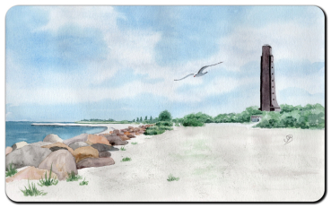 Frühstücksbrettchen Brettchen Laboe Strand Marine-Ehrenmal LB2