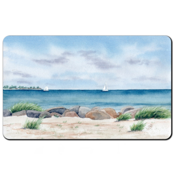 Breakfast Board Watercolor Maritime Art Print Baltic Sea Island Fehmarn Laboe Beach  - LB3