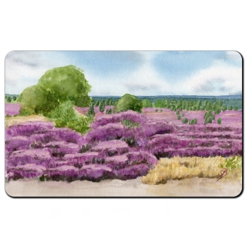 Frühstücksbrettchen Brettchen  Aquarell Kunst Druck Kunstdruck Lüneburger Heide Lüneburg Landschaft Kutsche Kutschfahrt
