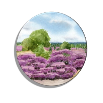 Kühlschrankmagnet m. Flaschenöffner  Aquarell Kunst Druck Kunstdruck Lüneburger Heide Lüneburg Landschaft Kutsche Kutschfahrt