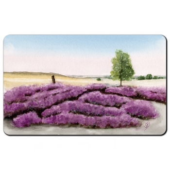 Breakfast Board Watercolor Art Print Luneburg Heath Heathland Landscape Coach Carriage Ride