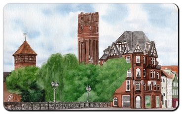 Frühstücksbrettchen Brettchen Wasserturm Lüneburg LH6