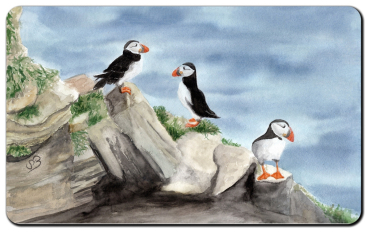 Frühstücksbrettchen Brettchen Papageientaucher Puffin – NO13