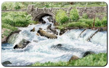 Preview: Breakfast board board Geiranger Fjord River with waterfall - NO23