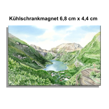 Kühlschrankmagnet Aquarell Kunst Druck Kunstdruck Norwegen Norge Norway Geiranger Fjord