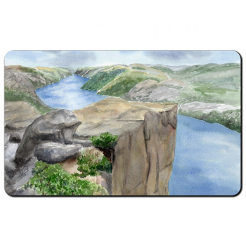 Breakfast Board  watercolor art print Norway Norge - Preikestolen  Stavanger - NO31