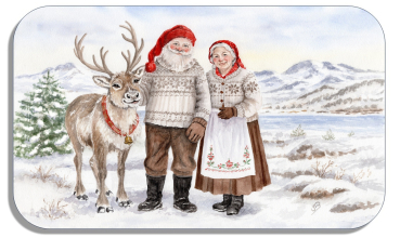 Preview: Frühstücksbrettchen Brettchen Weihnachten Weihnachtsmann Julenissen - NO32