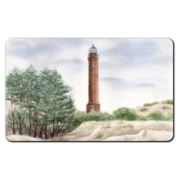 Frühstücksbrettchen Brettchen Aquarell Maritim Kunst Druck Kunstdruck Nordsee Norderney Leuchtturm Insel Strand
