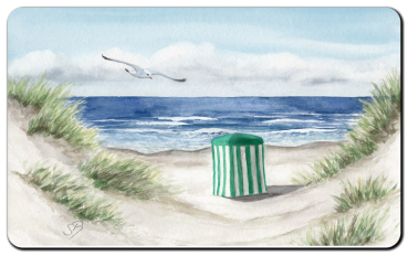 Preview: Frühstücksbrettchen Brettchen - Strandzelt Meer Strand Düne Möwe - Norderney6