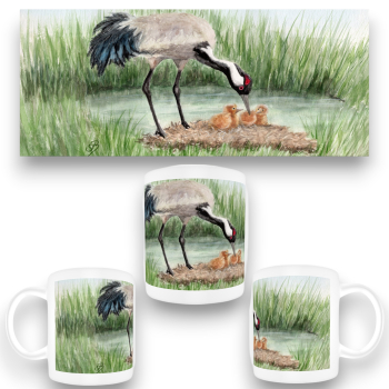Cup Coffee Cup Mug  Crane chick Baltic Sea Darß Zingst - OA4
