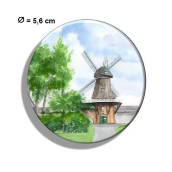 Kühlschrankmagnet m. Flaschenöffner Aquarell Maritim Kunst Druck Kunstdruck Nordsee Ostfriesland Greetsiel Mühle Mühlen Windmühle Windmühlen