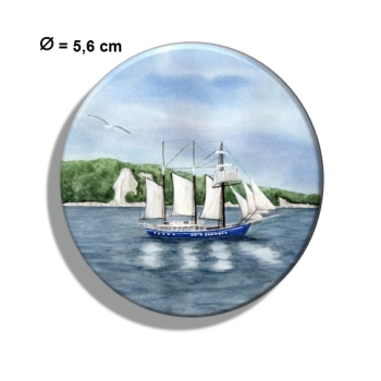Kühlschrankmagnet m. Flaschenöffner Aquarell Maritim Kunst Druck Kunstdruck Ostsee Rügen Kreidefelsen Felsen Insel