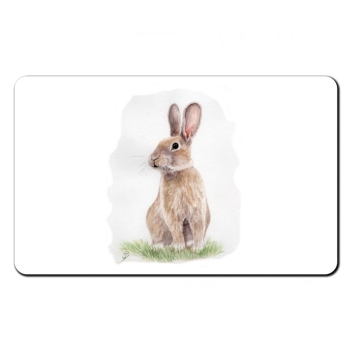 Frühstücksbrettchen Brettchen Aquarell Kunst Druck Kunstdruck Hase Kaninchen Ostern Frühling Osterhase