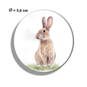 Kühlschrankmagnet m. Flaschenöffner Aquarell Kunst Druck Kunstdruck Hase Kaninchen Ostern Frühling Osterhase