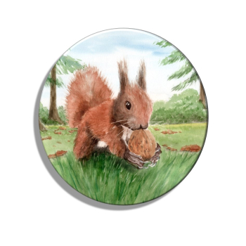 Kühlschrankmagnet m. Flaschenöffner Aquarell Kunst Druck Kunstdruck Eichhörnchen