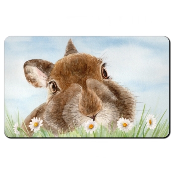 Frühstücksbrettchen Brettchen Aquarell Kunst Druck Kunstdruck Hase Kaninchen Ostern Frühling Osterhase
