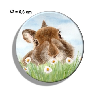 Kühlschrankmagnet m. Flaschenöffner Aquarell Kunst Druck Kunstdruck Hase Kaninchen Ostern Frühling Osterhase