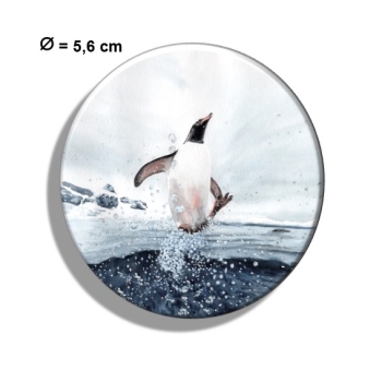 Kühlschrankmagnet m. Flaschenöffner Aquarell Kunst Druck Kunstdruck Pinguin