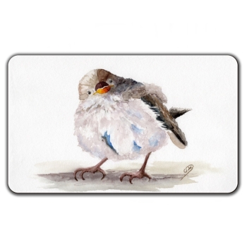 Frühstücksbrettchen Brettchen Aquarell Kunst Druck Kunstdruck Spatz Vogel Frühling