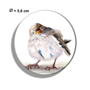 Kühlschrankmagnet m. Flaschenöffner Aquarell Kunst Druck Kunstdruck Spatz Vogel Frühling