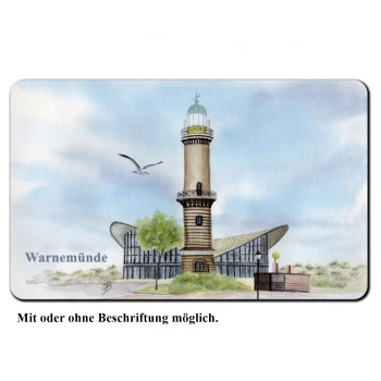 Breakfast Board  Watercolor Maritime Art Print Baltic Sea lighthouse Warnemünde Rostock Ocean Dunes