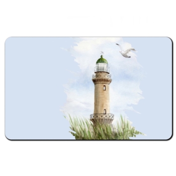 Breakfast Board  Watercolor Maritime Art Print Baltic Sea lighthouse Warnemünde Rostock Ocean Dunes