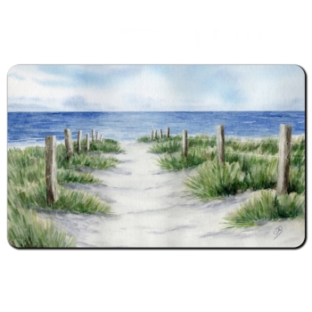 Frühstücksbrettchen Brettchen Strandweg  Aquarell Maritim Kunst Druck Kunstdruck Dänemark Nordsee Ostsee Dünen Meer Strand