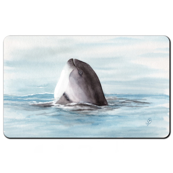 Frühstücksbrettchen Brettchen  Aquarell Maritim Kunst Druck Kunstdruck Dänemark Nordsee Ostsee Wal Pottwal Schweinswale Schweinswal