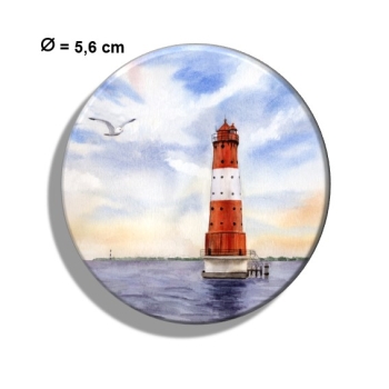 Kühlschrankmagnet m. Flaschenöffner Aquarell Maritim Kunst Druck Kunstdruck Nordsee Wilhelmshaven Leuchtturm Arngast