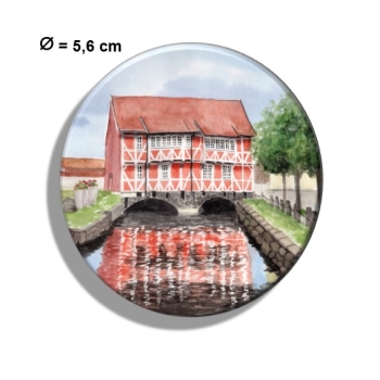 Kühlschrankmagnet m. Flaschenöffner Aquarell Maritim Kunst Druck Kunstdruck Ostsee Fachwerkhaus Wismar 