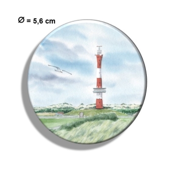 Kühlschrankmagnet m. Flaschenöffner Aquarell Maritim Kunst Druck Kunstdruck Nordsee Neuer Leuchtturm Wangerooge - WG2