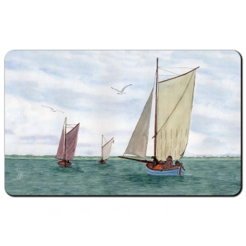 Frühstücksbrettchen Brettchen Zeesenboote Segelboote Boddenkette von Fischland-Darß-Zingst - Z3