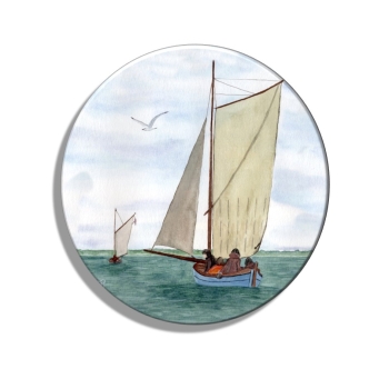 Kühlschrankmagnet m. Flaschenöffner Zeesenboote Segelboote Boddenkette von Fischland-Darß-Zingst - Z3