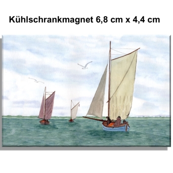Kühlschrankmagnet Zeesenboote Segelboote Boddenkette von Fischland-Darß-Zingst - Z3