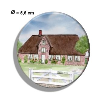 Kühlschrankmagnet m. Flaschenöffner Aquarell Maritim Kunst Druck Kunstdruck Nordsee Amrum Insel Öömrang Hüs Haus Museum