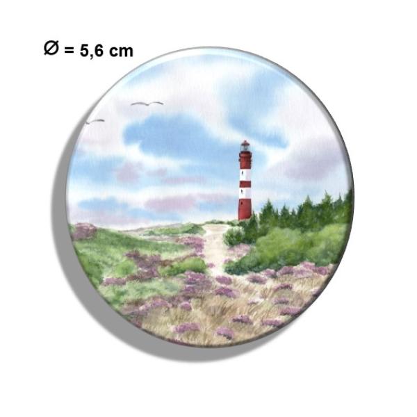 Kühlschrankmagnet m. Flaschenöffner Aquarell Maritim Kunst Druck Kunstdruck Nordsee Amrum Leuchtturm Insel