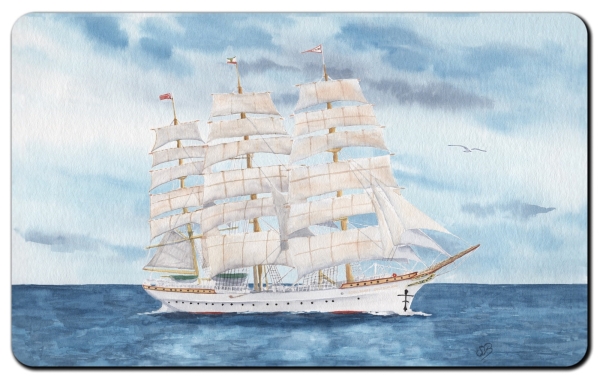 Frühstücksbrettchen Brettchen Bremerhaven Schulschiff Segelschiff Deutschland - BHV6