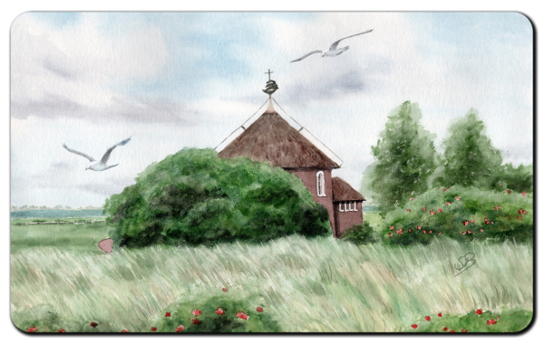 Frühstücksbrettchen Brettchen Katholische Kirche  Baltrum6