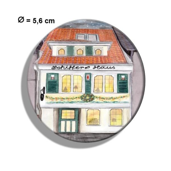 Fridge magnet with bottle opener Watercolor Maritime Art Print Bremen Bremer Schnoor Souvenir Souvenirs North Sea Schifferhouse