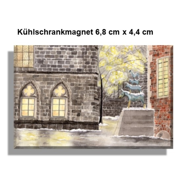 Kühlschrankmagnet Bremer Stadtmusikanten Weihnachten - Bremen12