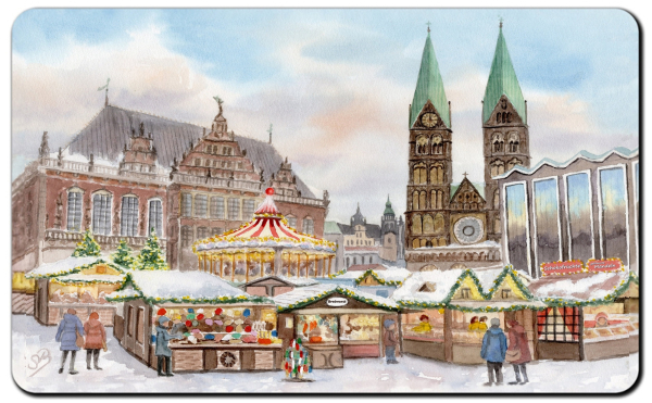 Frühstücksbrettchen Brettchen - Weihnachtsmarkt Bremen - Bremer Weihnachtsmarkt  - Bre18