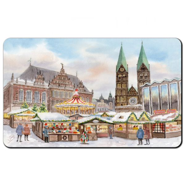 Frühstücksbrettchen BAVrettchen - Weihnachtsmarkt Bremen - Bremer Weihnachtsmarkt  - Bre18