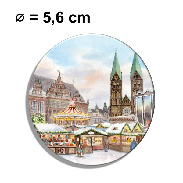 Kühlschrankmagnet m. Flaschenöffner - Weihnachtsmarkt Bremen - Bremer Weihnachtsmarkt  - Bre18