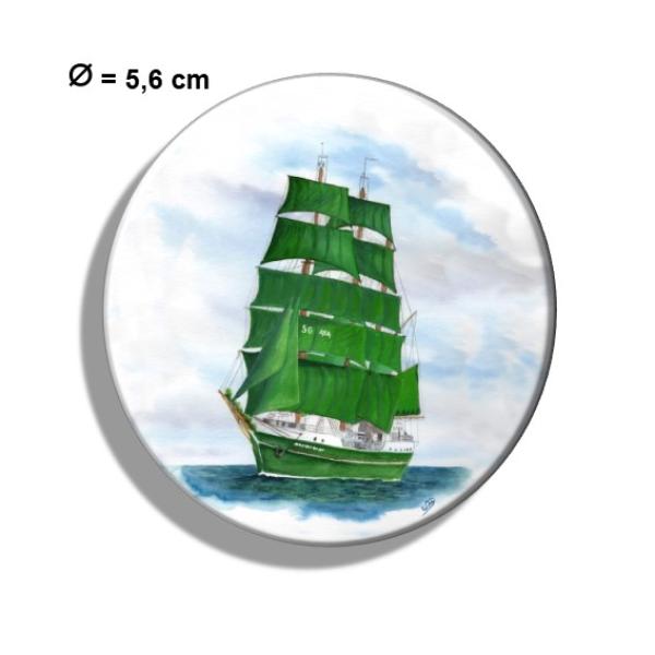 Kühlschrankmagnet m. Flaschenöffner Aquarell Maritim Kunst Druck Kunstdruck Alexander von Humboldt Alex Schiff Segelschiff Schulschiff